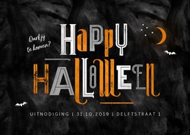 Halloween feest uitnodiging happy halloween typografie