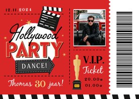 Hollywood vintage ticket uitnodiging oscar film VIP