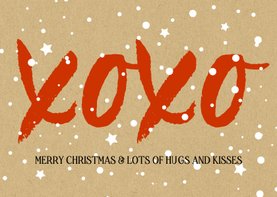 Kerst xoxo hugs and kisses voor steun