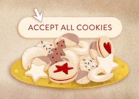 Kerstkaart 'Accept all cookies'