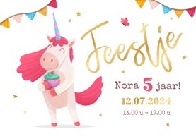 Kinderfeestje unicorn cupcake slingers sterretjes meisje