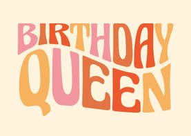Kleurrijke verjaardagskaart Birthday Queen