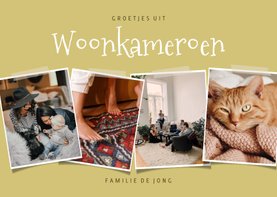 Leuke fotokaart collage 'groetjes uit Woonkameroen'