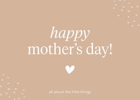Moederdag kaart 'happy mother's day' rechthoekig