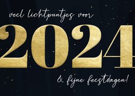Nieuwjaarskaart 2024 met lichtpuntjes
