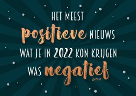 Nieuwjaarskaart positief nieuws 2022 - 2023