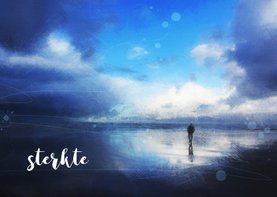 Sterktekaart met strand