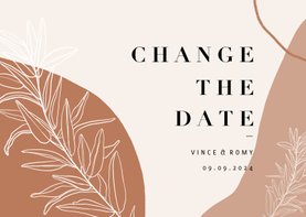 Trendy Change the Date kalender abstracte vormen en plantje