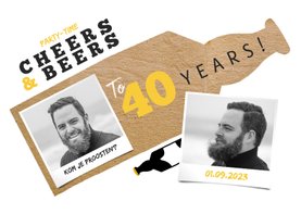 Uitnodiging Cheers & Beers to years met foto's