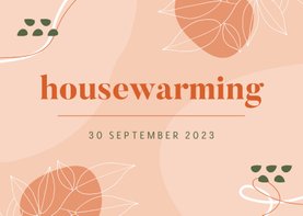Uitnodiging housewarming abstract