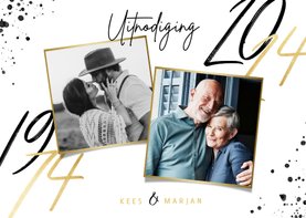 Uitnodiging jubileum 50 jaar getrouwd foto's en jaartallen