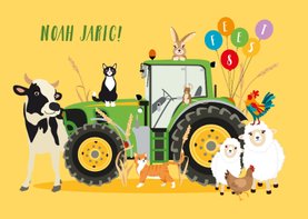 Uitnodiging kinderfeest boerderij dieren