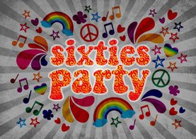Uitnodiging Sixties party