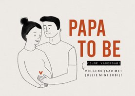 Vaderdagkaart illustratie man en zwangere vrouw