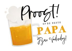 Vaderdagkaart proost bier fijne Vaderdag papa