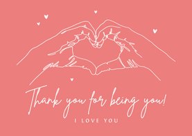 Valentijnskaart thank you bedankt vriendschap i love you