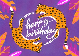 Verjaardagskaart luipaarden