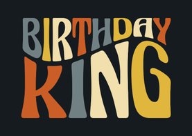 Vintage verjaardagskaart Birthday King