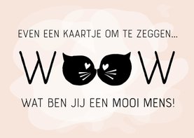 Wenskaart - WOOW mooi mens