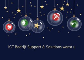 Zakelijke kerst - Kerstballen met ICT pictogrammen