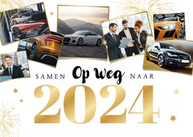 Zakelijke kerstkaart autobranche fotocollage foto's 2024