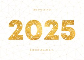 Zakelijke kerstkaart gouden 2025 verbinding thema