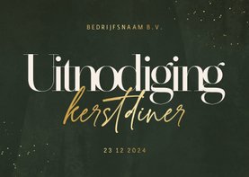 Zakelijke kerstkaart uitnodiging kerstdiner