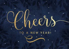 Zakelijke nieuwjaarskaart Cheers to a new year!