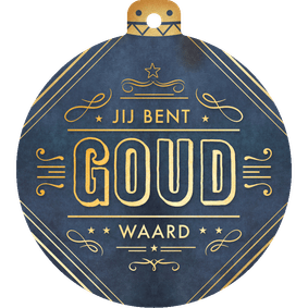Nieuwjaar bedankkaartje medewerkers - goud waard