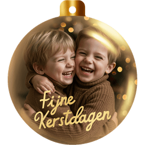 Originele kerstbal kerstkaart met foto