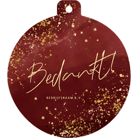 Stijlvolle zakelijke kerstkaart goud bordeaux