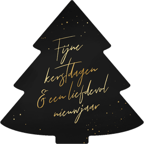 Zakelijke kerstkaart stijlvol kerstboomvorm fijne kerstdagen
