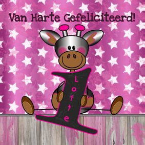 1 jaar! meisje Giraffe