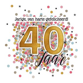 40 jaar felicitatie kaart verjaardag vrouw