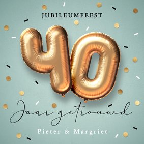 40 jaar jubileum uitnodiging ballonnen