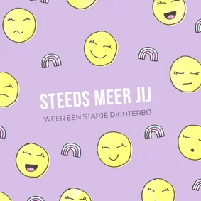 All the feels smileys trans felicitatie kaart