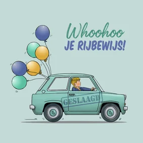 Auto rijbewijs geslaagd groen