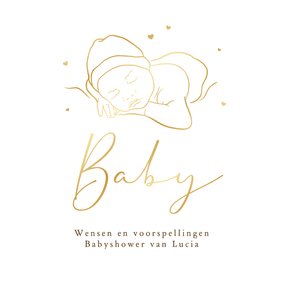 Babyshower stijlvol invulkaartje wensen voorspellingen baby