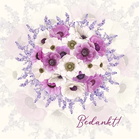 Bedanken met bloemenboeket