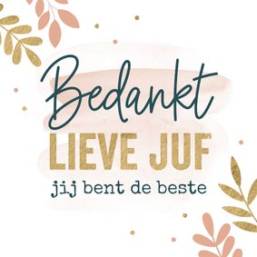 Bedankkaart juf botanisch