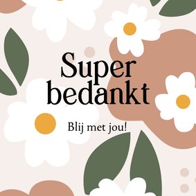 Bedankkaart met madeliefjes