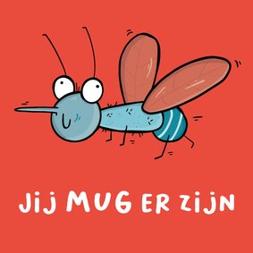 Bedankkaart Vrolijk vliegende mug