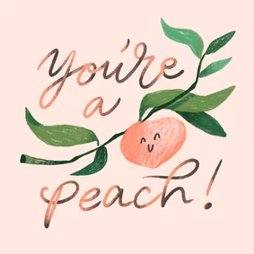 Bedankkaart you're a peach