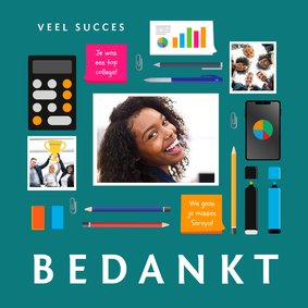 Bedankt collega nieuwe baan veel succes