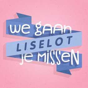 Bedankt nieuwe baan collega we gaan je missen