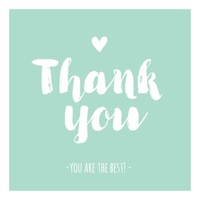 Bedankt - thank you modern