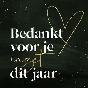  Bedankt voor je inzet met hart goudlook