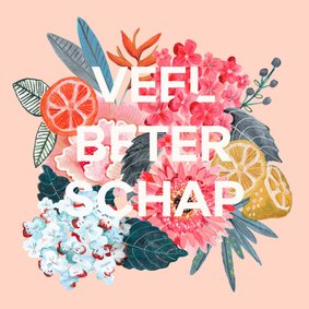 Beterschap blush fuit en bloemen