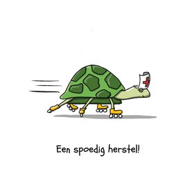 Beterschap een spoedig herstel schildpad kaart