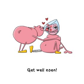 Beterschap get well zoen kaart